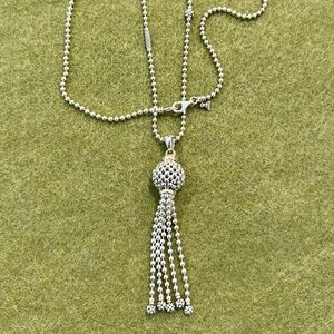 SIGNATURE CAVIAR   Tassel Pendant Necklace